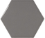 SCALE HEXAGONE - DARK GREY - Faience 12,4 x10,7 cm hexagonal Gris anthracite