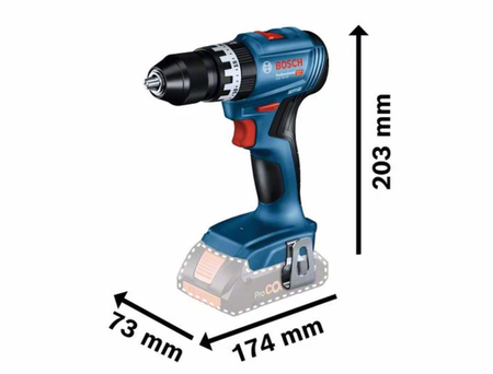 Perceuse visseuse à percussion 18V GSB 18V-45 Professional (sans batterie ni chargeur) - BOSCH - 06019K3300