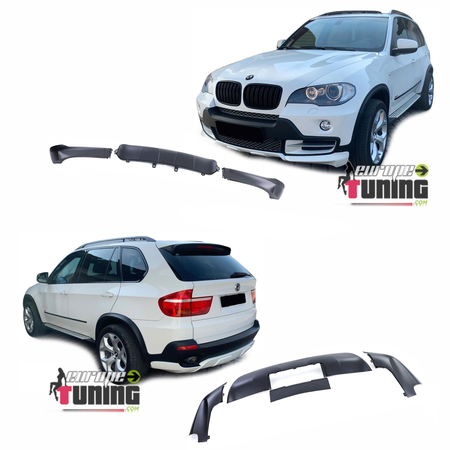 KIT SPOILERS SPORT AERODYNAMIQUES AVANT ET ARRIERE BMW X5 E70 PH1 07-10 (05669)