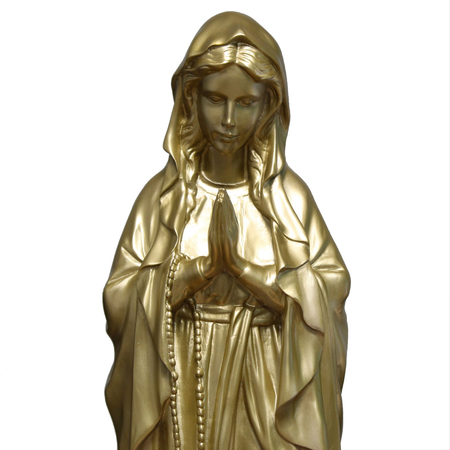 Statue de la Vierge Marie dorée en résine 68cm