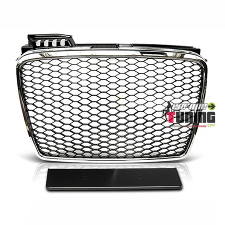 CALANDRE SPORT NOIRE ET CHROME LOOK RS4 AUDI A4 B7 2004-2008 (05582)