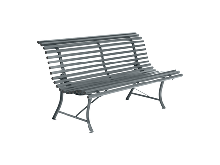 Banc de jardin en métal Louisiane Gris Orage - Fermob