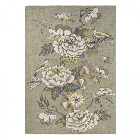 Tapis salon PAEONIA tufté main en laine