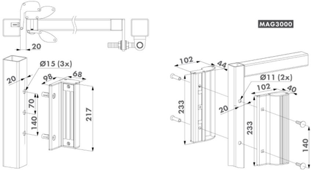 Ventouse électromagnétiques avec poignée 300kg 12/24VDC argent - LOCINOX - P00007627-SILV