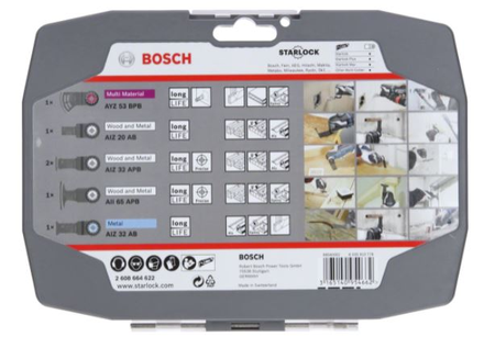 Coffret Starlock 6 lames pour électricien et plaquiste bois/metal - BOSCH - 2608664622