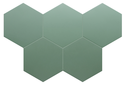 COIMBRA PICKLE GREEN 30638 - Carrelage 17,5x20 cm hexagonal uni aspect carreaux de ciment vert