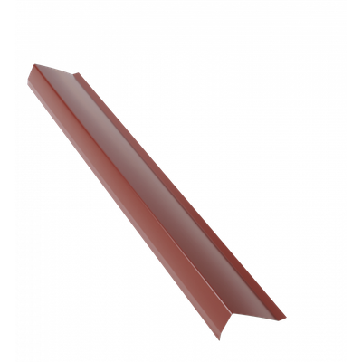 Rive de 1 mètre pour plaque nervurée acier laqué - Coloris - Rouge 8012, Longueur - 1 m