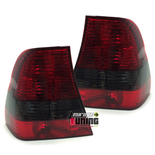 2 FEUX TUNING ROUGES NOIRS BMW SERIE 3 TYPE E46 COMPACT (03516)