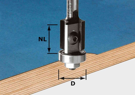 Fraise à affleurer à plaquettes réversibles HW S8 D19/20WM - FESTOOL - 491082