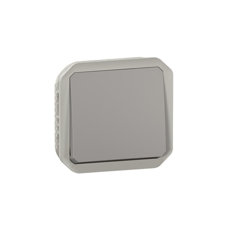 Poussoir NO PLEXO 10 A avec enjoliveur finition gris - LEGRAND - 069540L