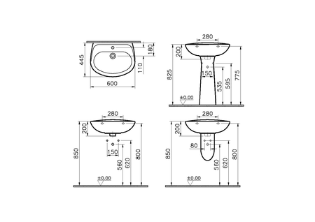 Lavabo blanc NORMUS 600x445 - VITRA - 5088L003-1029