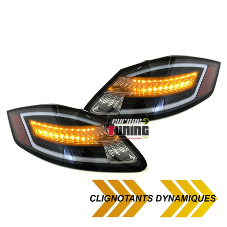 FEUX NOIRS LEDS CELIS CLIGNOTANTS DYNAMIQUES PORSCHE BOXSTER ET CAYMAN 987 (05431)