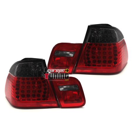 2 FEUX ROUGES NOIRS LOOK M3 A LEDS BMW SERIE 3 E46 BERLINE 2001-2005 PHASE 2 (12271)