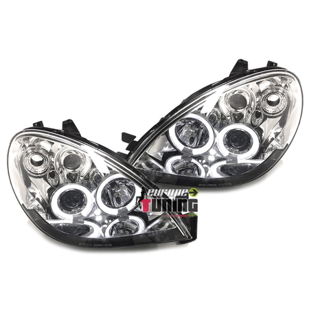 PHARES FEUX AVANTS TUNING ANGEL EYES CHROM POUR CITROEN XSARA (12072)