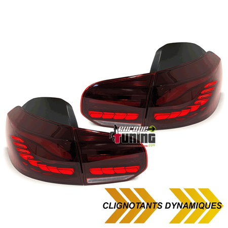 FEUX ROUGES PACK SPORT FULL LED AVEC CLIGNOTANTS DYNAMIQUES VW VOLKSWAGEN GOLF 6 (05642)