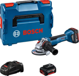 Meuleuse d'angle 18V GWS 18V-10 P Professional 125mm + 2 batteries 5Ah + chargeur L-Boxx - BOSCH - 06019J4101