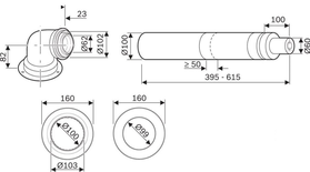 Terminal horizontal new ACLEIS/MEGALIS D60/100 - ELM LEBLANC - 7716780230