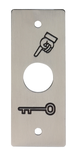 Plaque inox gravee symbole cle diametre 19mm - SEWOSY - PBP19_3