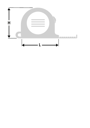 Mètre ruban 8m x 27mm 'Rubber Pro' - HANGER - 100051