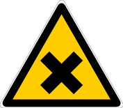 Panneau d'avertissements 100mm danger matières nocives ou irritantes - NOVAP - 4180243