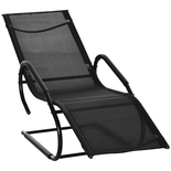 Chaise longue ergonomique design noir