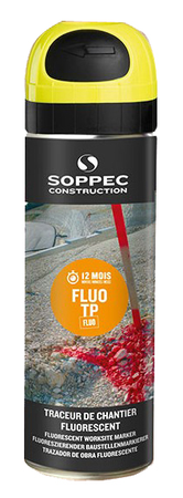 Traceur de chantier Fluo TP 500ml - rouge - SOPPEC - 141525O