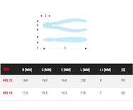 Pince coupante diagonale capacité 16mm longueur 120mm - FACOM - 405.12