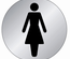 Plaque signalétique en Aluminium brossé ''Toilette femme'' D.75mm - NOVAP - 4383033