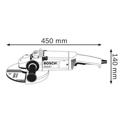 Meuleuse angulaire 2000W 230mm GWS 20-230 H Professional en boîte carton - BOSCH - 0601850L03