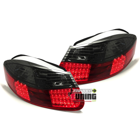 PAIRE DE FEUX A LED POUR PORSCHE BOXSTER 986 ROUGES NOIRS (11558)