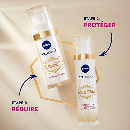 NIVEA Luminous 630 Coffret Soin de Jour & Soin de Nuit - Soins Visage Anti-Taches Pigmentaires - Coffret de Soins Anti-Âge pour Tous Types de Peaux