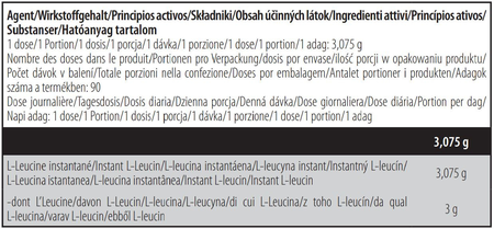 100% instant l-leucine (277g)