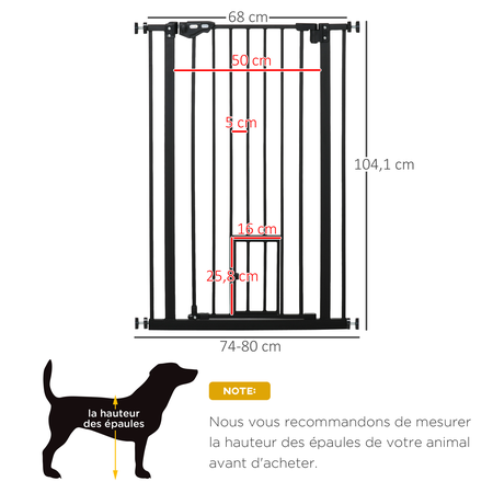 Barrière de sécurité animaux réglable 2 portes acier