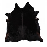 Tapis kilim BLACK COW fait main en cuir