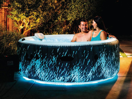 Spa gonflable PureSpa Galaxie rond Bulles avec LED 4 places - Intex