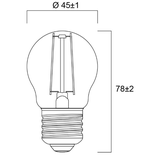 Lampe TOLEDO Retro 250lm 827 45g - SYLVANIA - 0029500