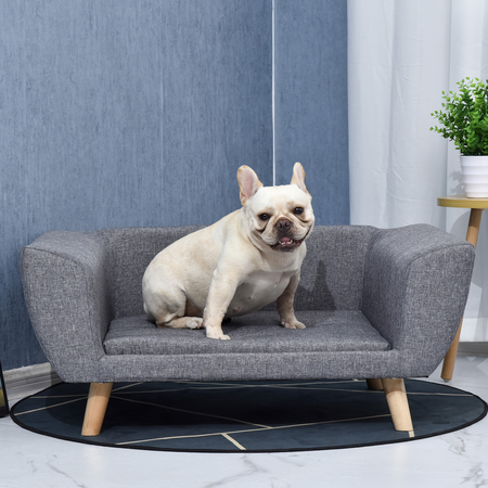 Lit canapé chien chat design scandinave + coussin fourni polyester