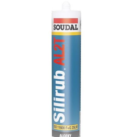 Mastic silicone Silirub AL2T blanc cartouche 300ml - SOUDAL - 120648