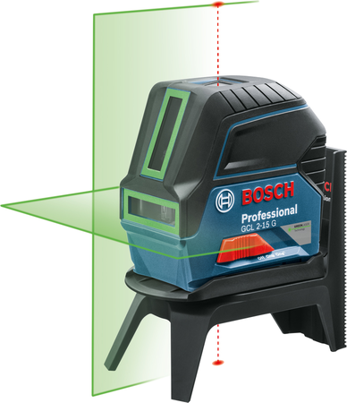 Laser points et lignes GCL 2-15 G Professional + 3 piles 1,5V + coffret - BOSCH - 0601066J00