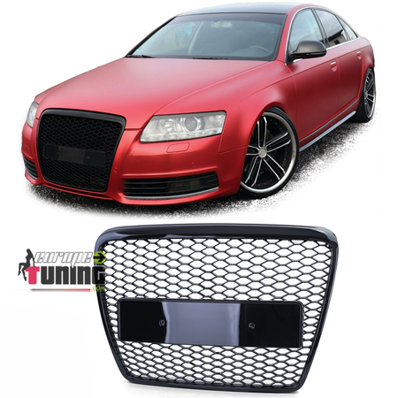 CALANDRE SPORT NOIRE BRILLANTE LIGNE RS AUDI A6 4F 2008-2011 PH2 (05630)