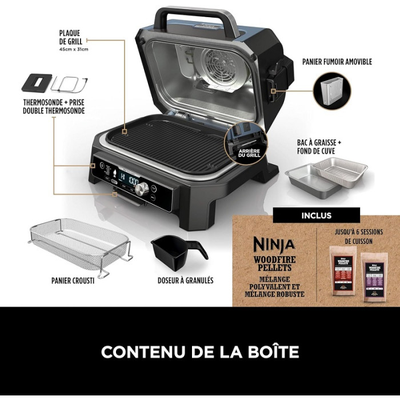 Barbecue électrique et fumoir Ninja Woodfire Pro Connect XL OG901EU