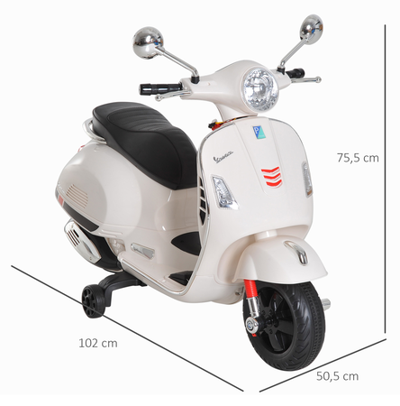 Moto scooter électrique Vespa pour enfants