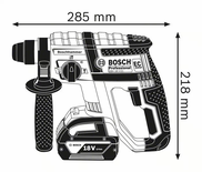 Perforateur  18V  SDS-Plus GBH 18 V-EC (sans batterie ni chargeur) en coffret L-BOXX - BOSCH - 0611904003