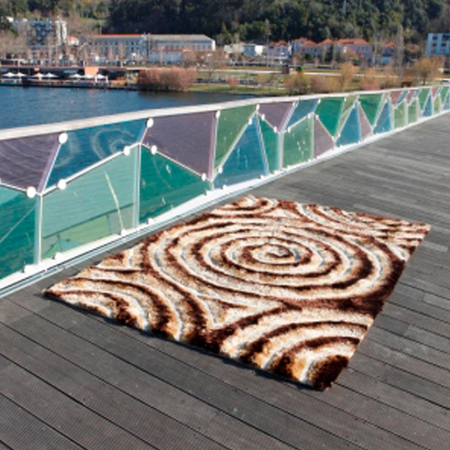 Tapis shaggy SPIRAL tufté main
