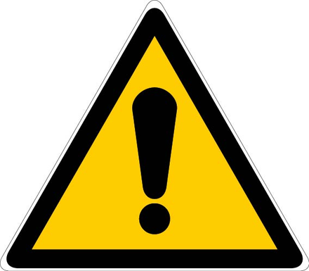 Panneau d'avertissement triangulaire 100mm ''Danger général'' - NOVAP - 4180021