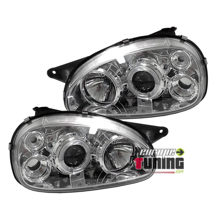 PHARES ANGEL EYES CHROM TUNING OPEL CORSA B (12034)