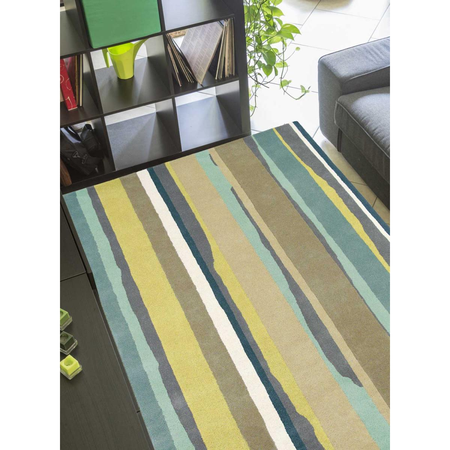 Tapis salon tufté main en laine CRESSIDA