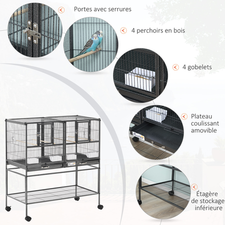 Cage à Oiseaux avec Séparation