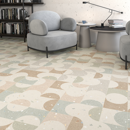 Croccante Zeppole Multicolor - Patchwork Carrelage aspect terrazzo 20x20 cm