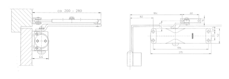 Ferme-porte TS 1000 force 3 argent - GEZE - 101 765